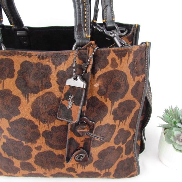 COACH 1941 WILD BEAST DRIP LEOPARD PRINT CALF HAIR ROGUE BAG - Picture 14 of 14